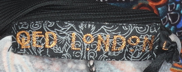 QED London Womens Multicoloured Geometric Harem Trousers L