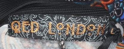 QED London Womens Multicoloured Geometric Harem Trousers L