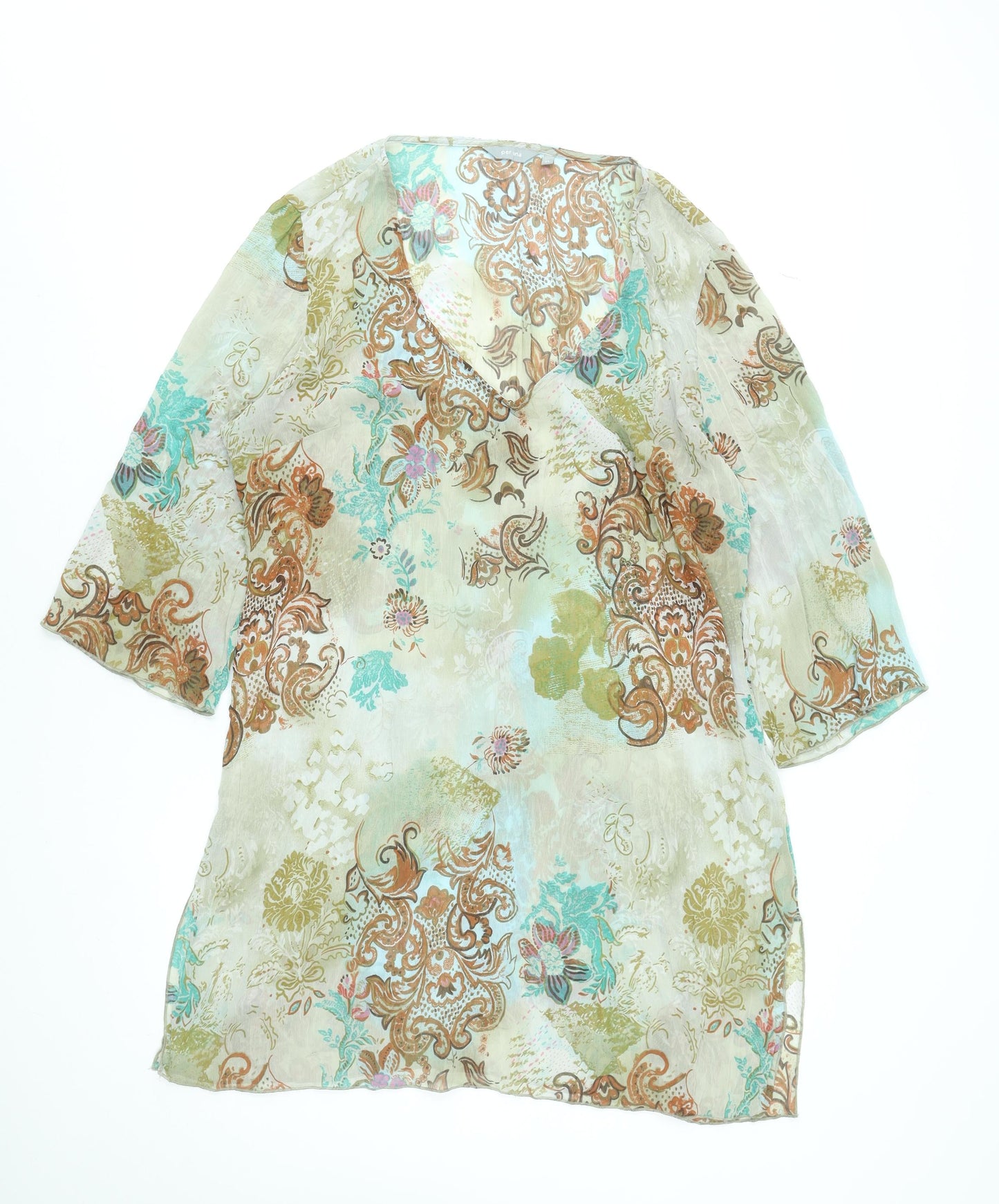Womens UK Size XL Marks and Spencer Multicoloured Tunic Blouse