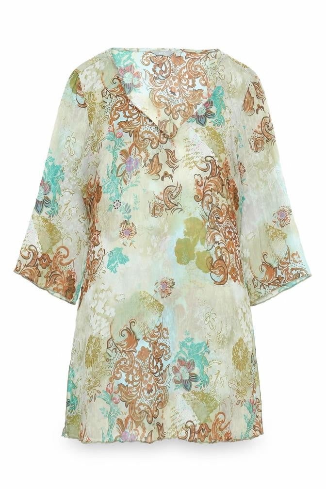 Womens UK Size XL Marks and Spencer Multicoloured Tunic Blouse