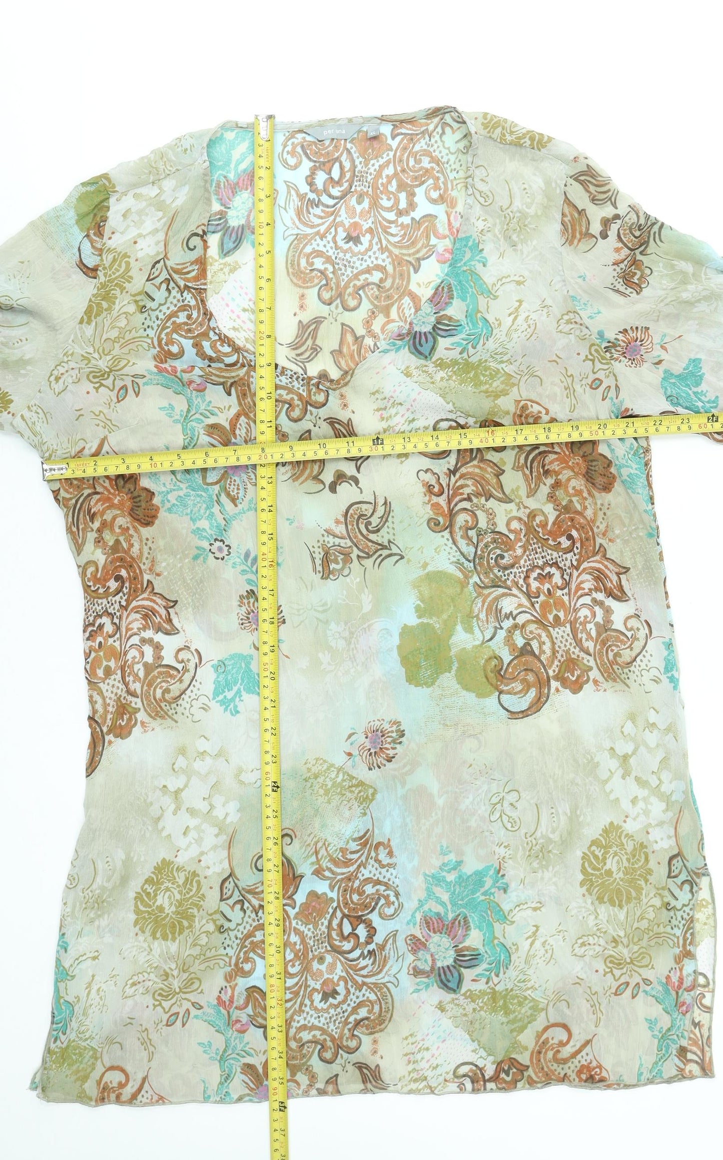 Womens UK Size XL Marks and Spencer Multicoloured Tunic Blouse