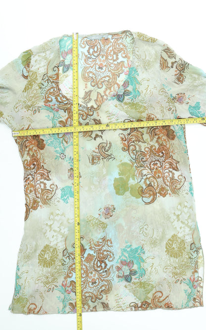Womens UK Size XL Marks and Spencer Multicoloured Tunic Blouse