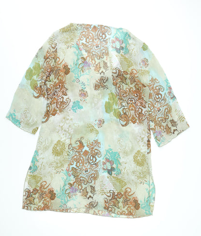 Womens UK Size XL Marks and Spencer Multicoloured Tunic Blouse