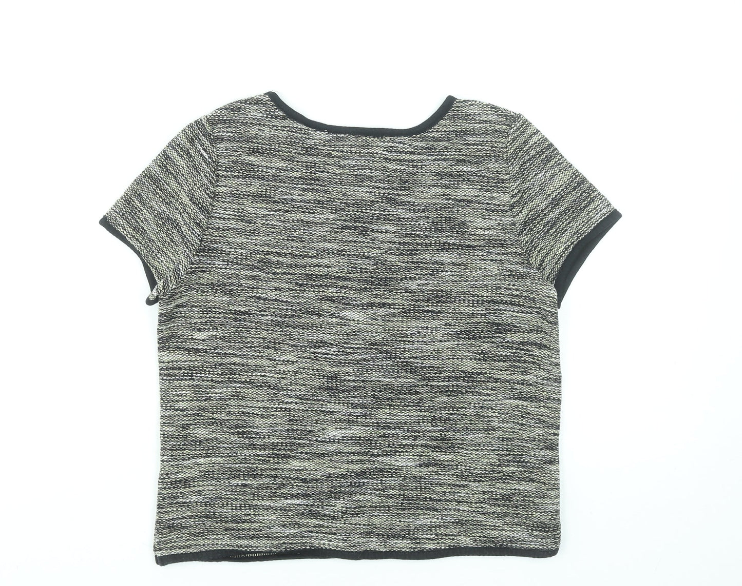 Womens UK Size 10 Topshop Grey Basic T-Shirt