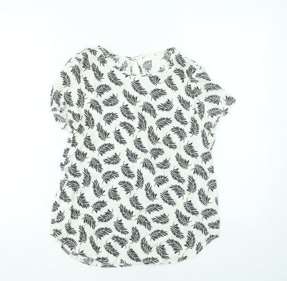Womens UK Size 10 H&M White Basic Blouse
