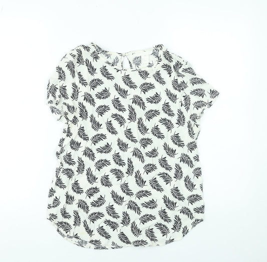 Womens UK Size 10 H&M White Basic Blouse