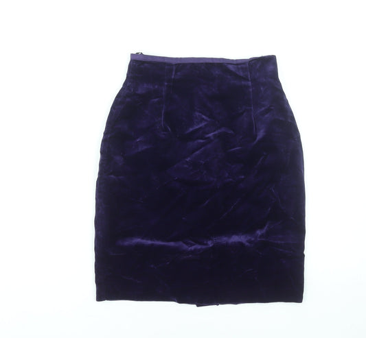 Principles Petite Purple Velvet Pencil Skirt Women’s UK 8