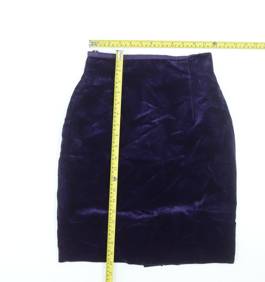 Principles Petite Purple Velvet Pencil Skirt Women’s UK 8