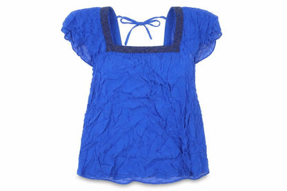 Evans Women’s Blue Beaded Tunic Blouse Size 24 Viscose