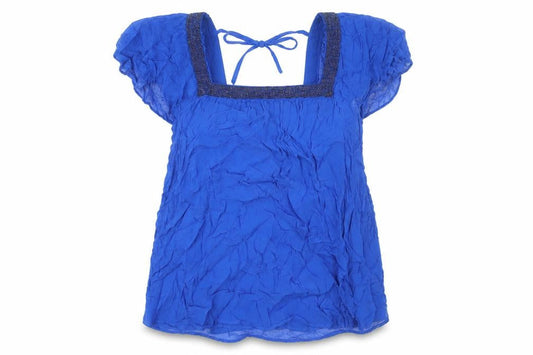 Evans Women’s Blue Beaded Tunic Blouse Size 24 Viscose