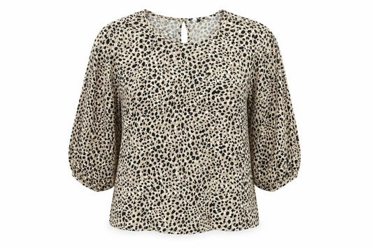 Womens UK Size 12 John Lewis Beige Tunic Blouse