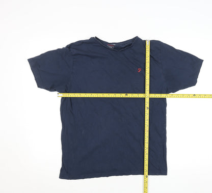 Farah Men’s Blue Cotton Crew Neck Lounge T-Shirt XL
