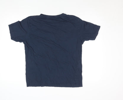 Farah Men’s Blue Cotton Crew Neck Lounge T-Shirt XL