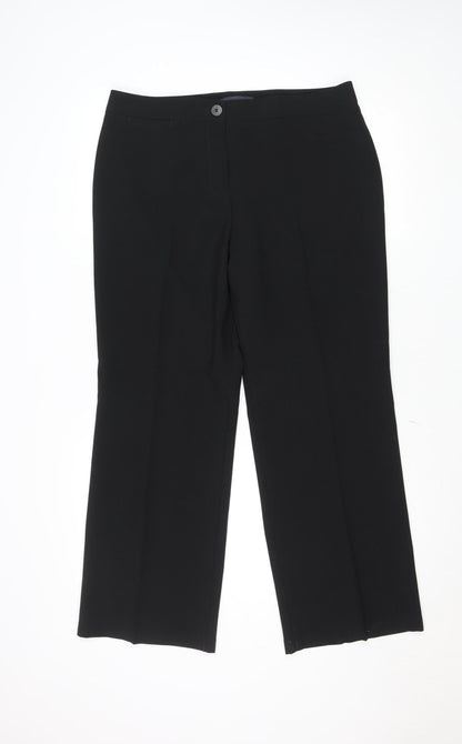 Womens UK Size 14 Marks and Spencer Regular Fit Dress Pants Black Trousers