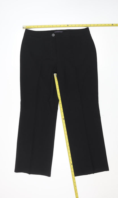 Womens UK Size 14 Marks and Spencer Regular Fit Dress Pants Black Trousers