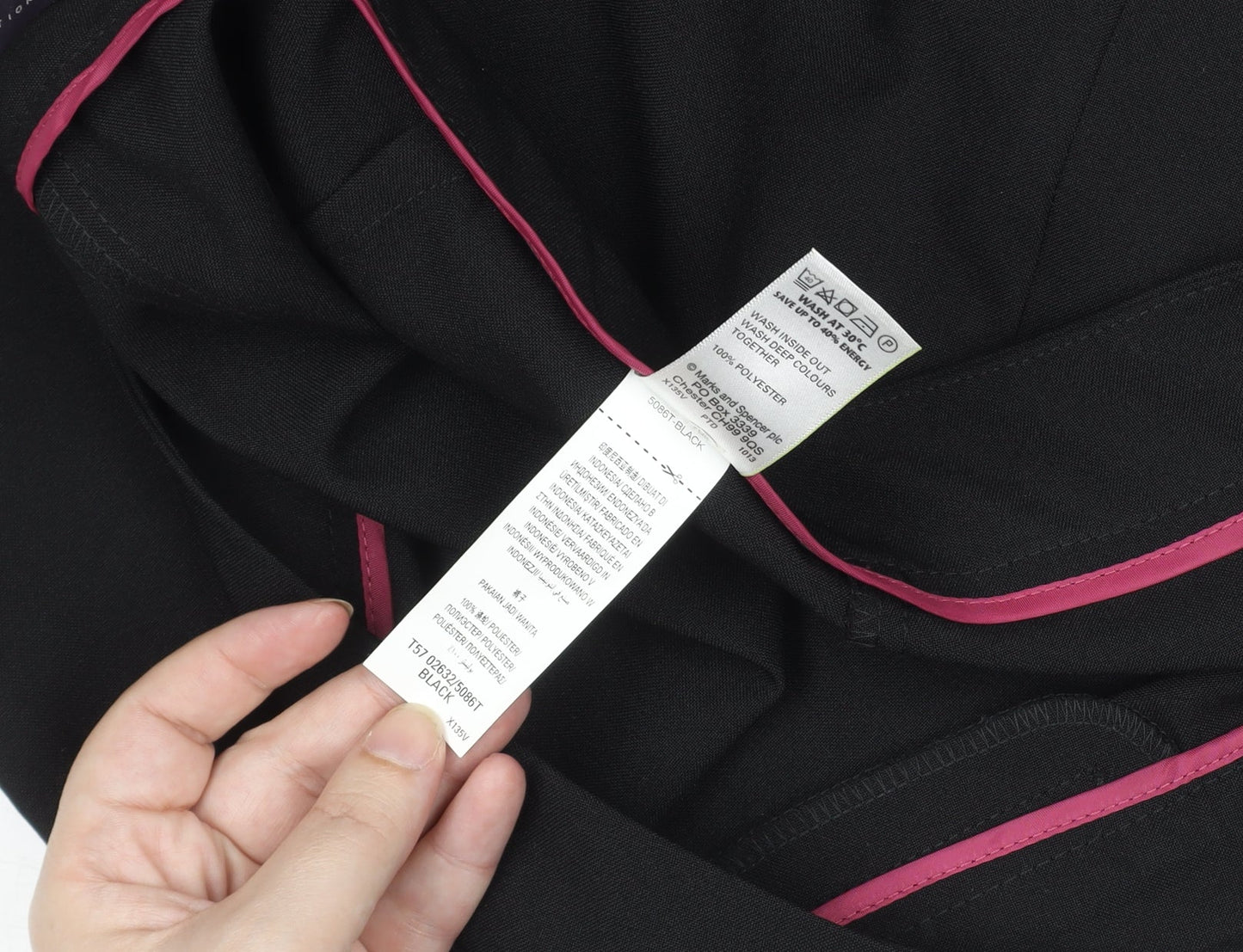 Womens UK Size 14 Marks and Spencer Regular Fit Dress Pants Black Trousers