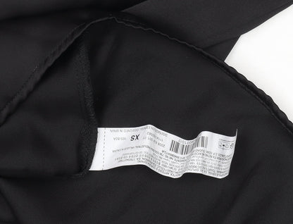 Womens UK Size XS Stradivarius Black Basic Button-Up