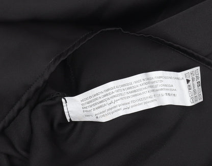Womens UK Size XS Stradivarius Black Basic Button-Up
