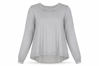 Womens UK Size L Oasis Grey Basic Blouse