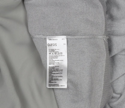 Womens UK Size L Oasis Grey Basic Blouse
