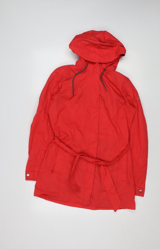 Columbia Women's Red Long Parka Jacket S Waterproof Hooded Coat