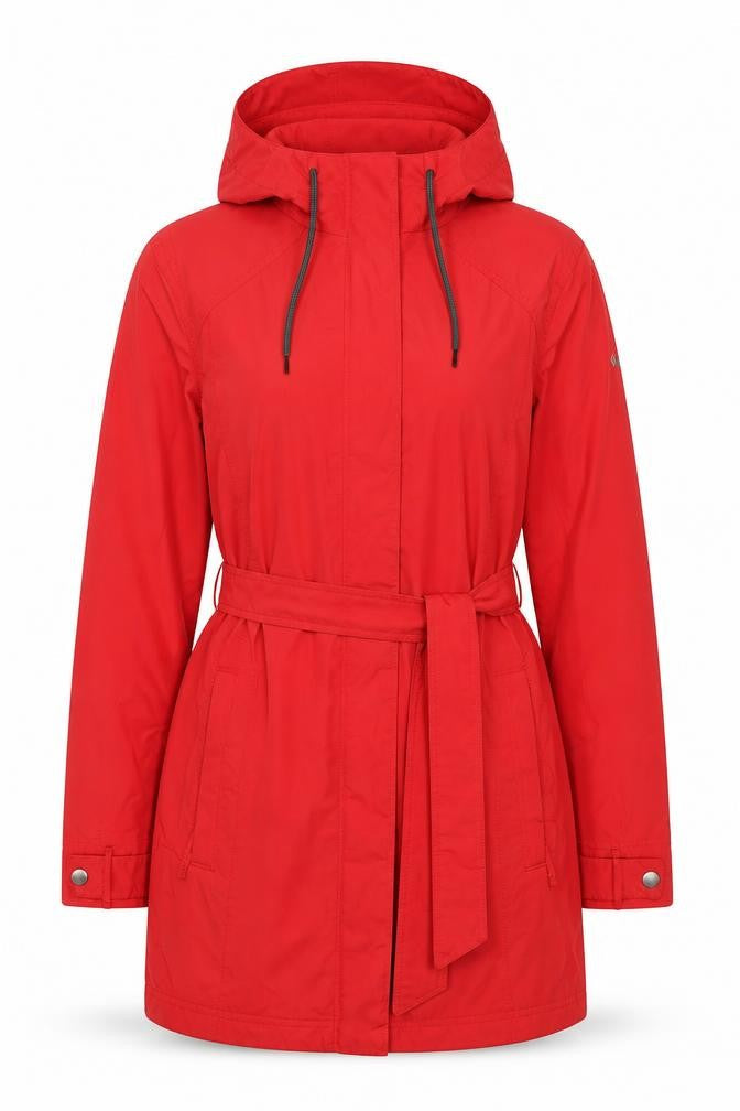 Womens UK Size S Columbia Red Parka Coat