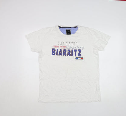 Mens UK Size S Galileo White  T-Shirt