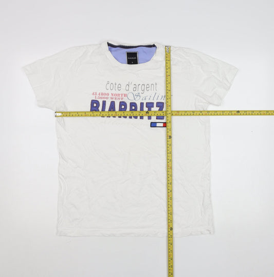 Mens UK Size S Galileo White  T-Shirt