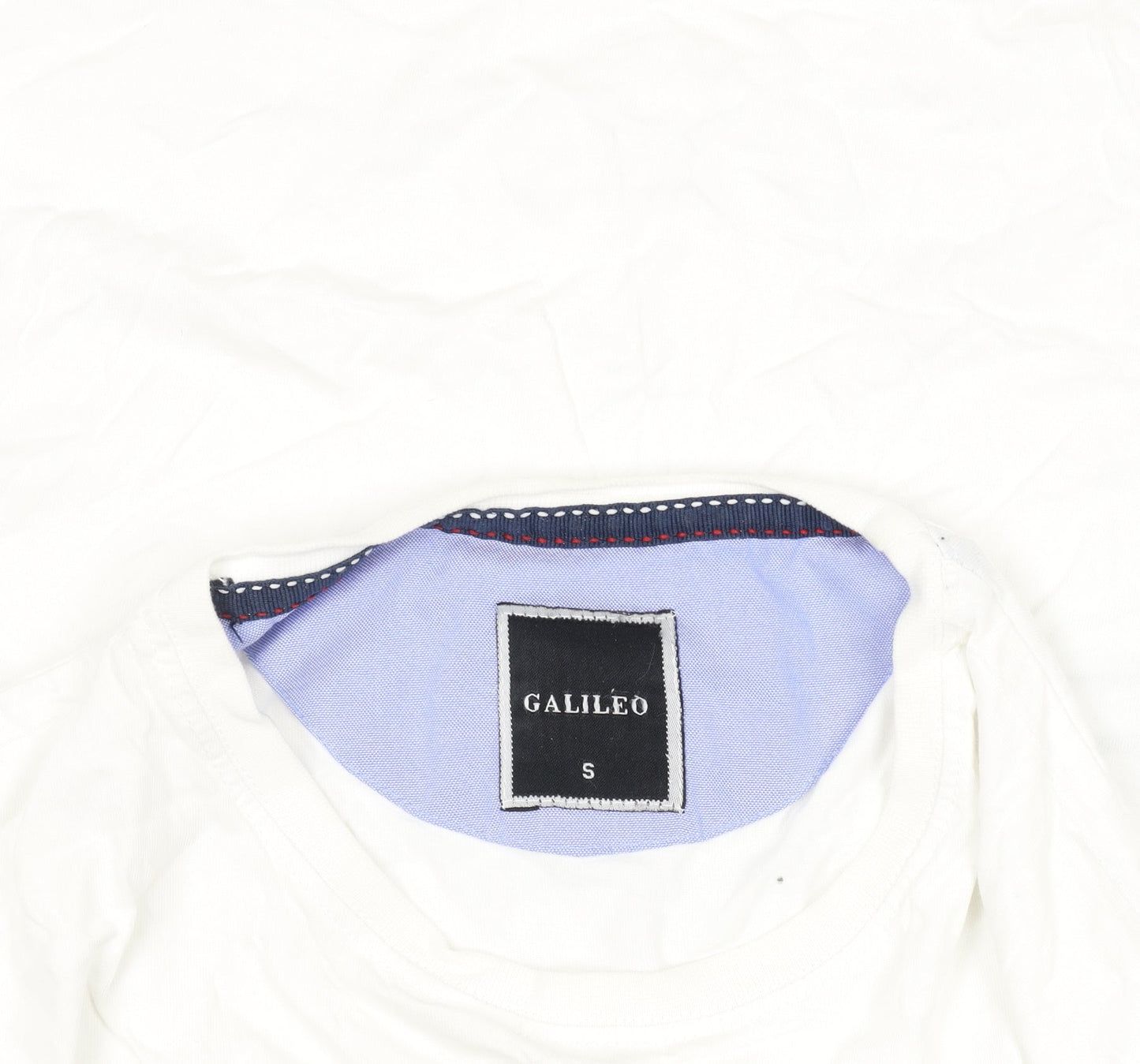 Mens UK Size S Galileo White  T-Shirt