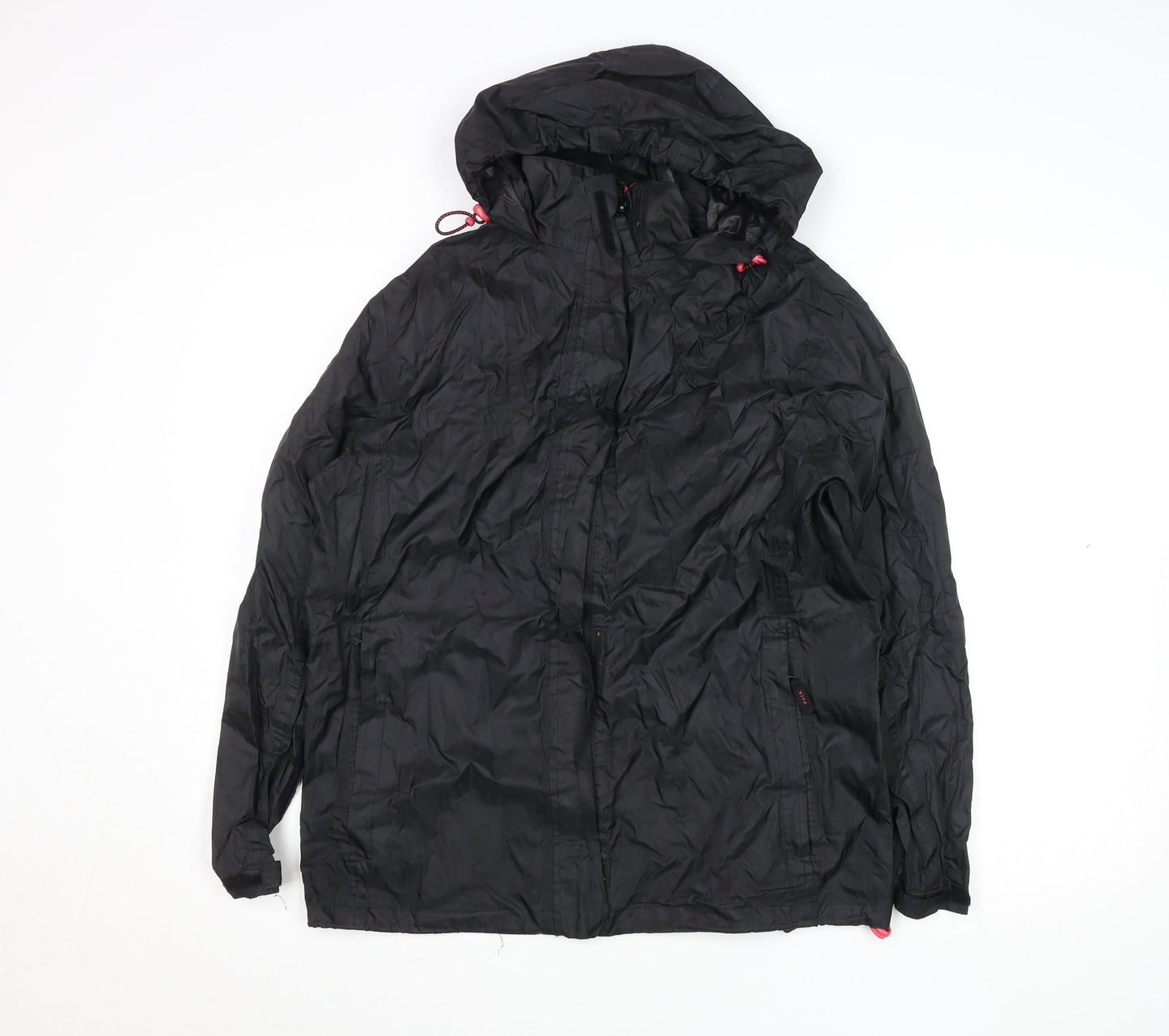 Womens UK Size 12 Jack In A Pack Black Rain Coat