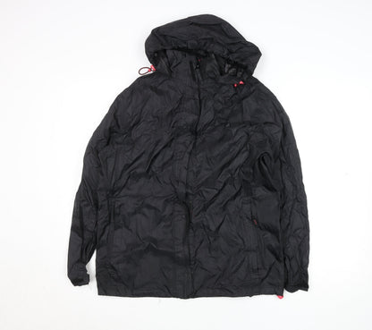 Womens UK Size 12 Jack In A Pack Black Rain Coat