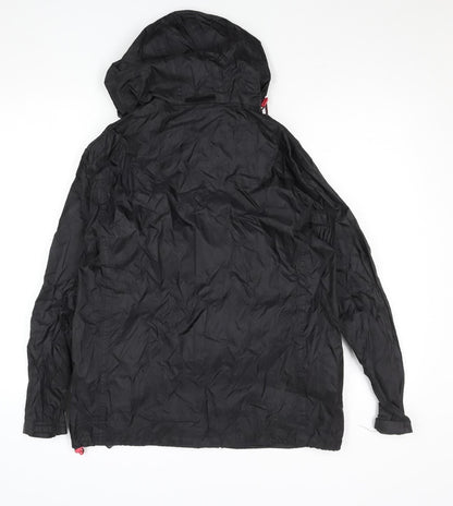 Womens UK Size 12 Jack In A Pack Black Rain Coat