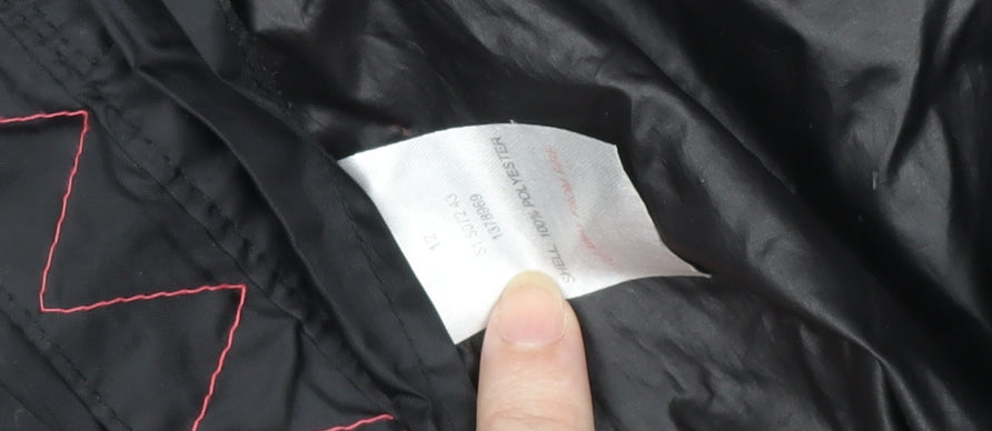 Womens UK Size 12 Jack In A Pack Black Rain Coat