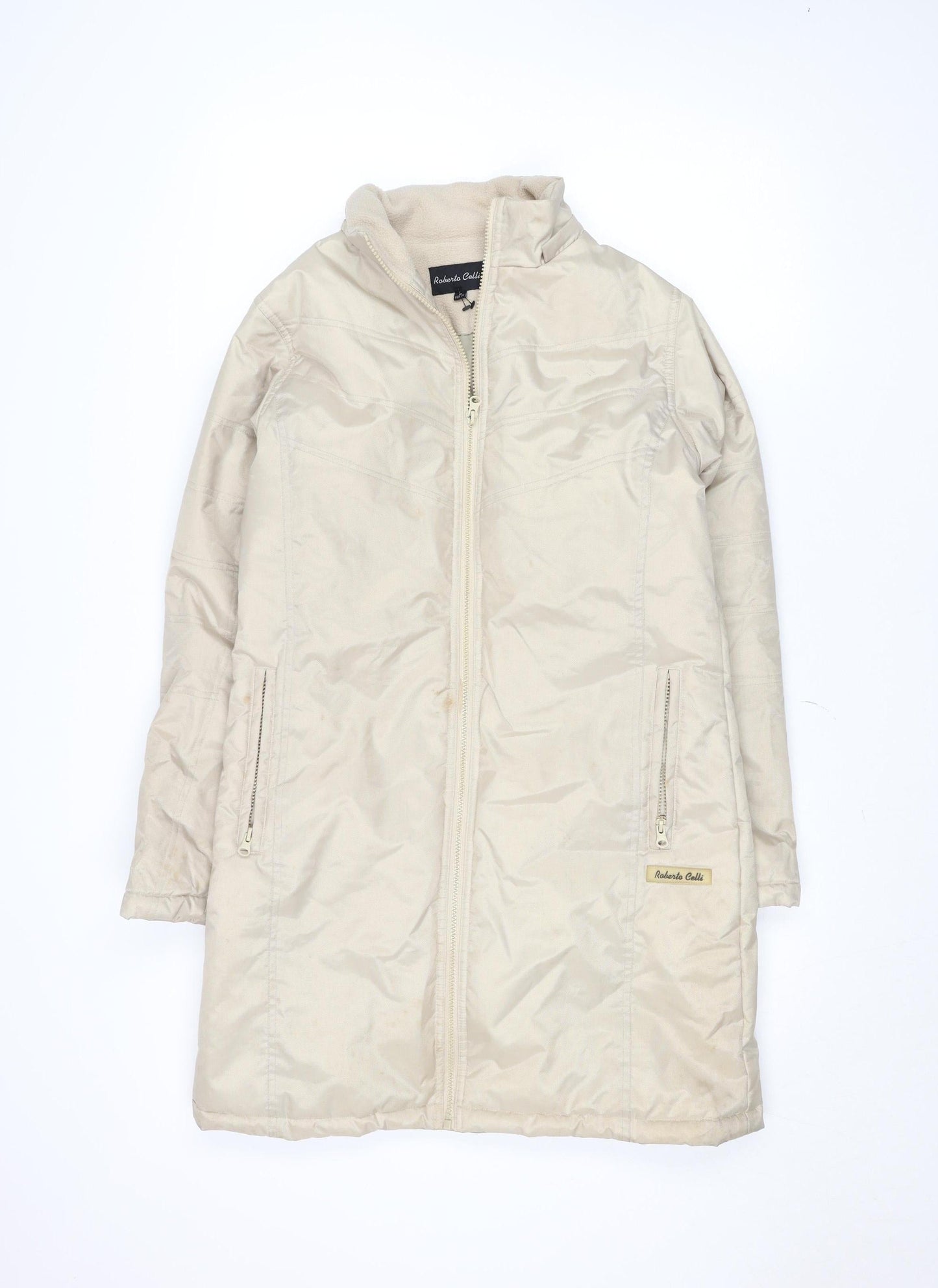 Womens UK Size 10 Roberto Celli Beige Puffer Jacket
