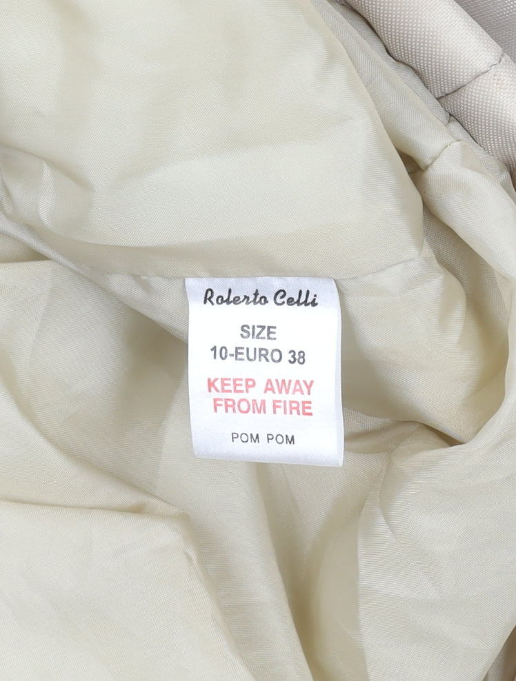 Womens UK Size 10 Roberto Celli Beige Puffer Jacket