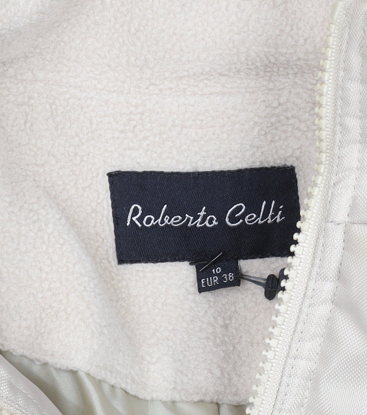 Womens UK Size 10 Roberto Celli Beige Puffer Jacket