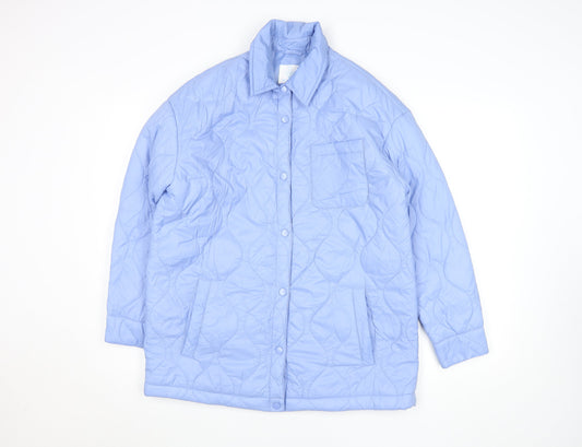Primark Women’s Blue Quilted Nylon Jacket XS Lightweight Casual