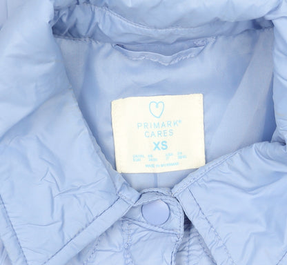 Primark Women’s Blue Quilted Nylon Jacket XS Lightweight Casual