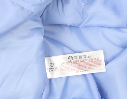 Primark Women’s Blue Quilted Nylon Jacket XS Lightweight Casual