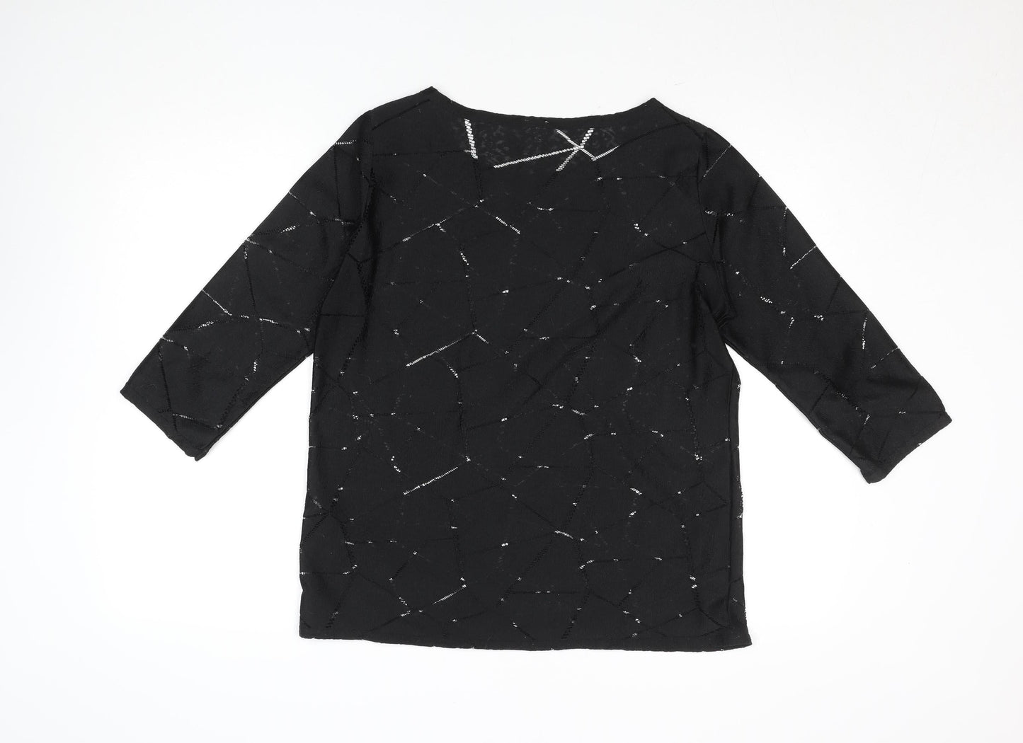 Womens UK Size L VERO MODA Black Tunic Blouse