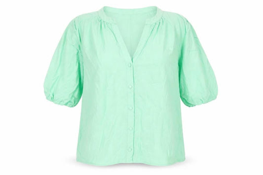 Womens UK Size 10 Gallery Green Basic Button-Up