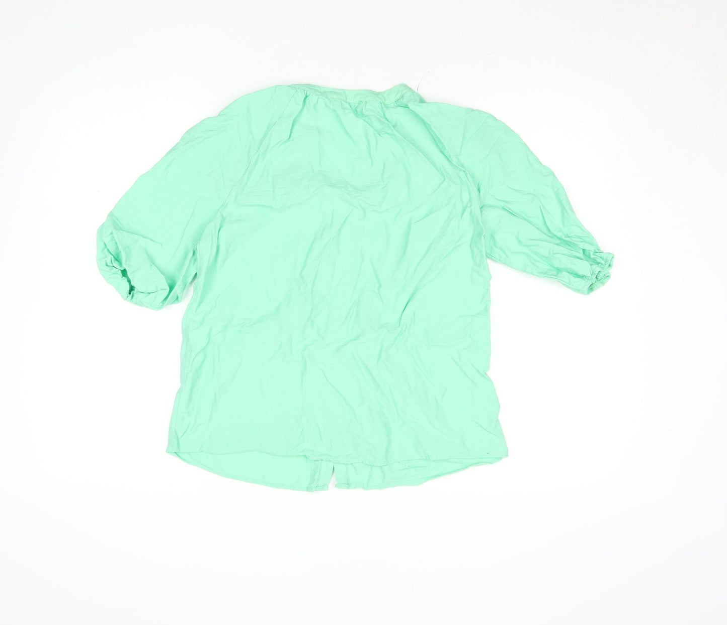 Womens UK Size 10 Gallery Green Basic Button-Up