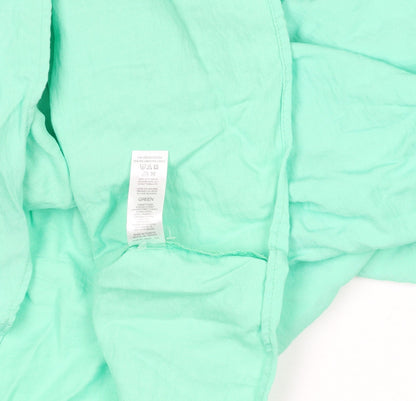 Womens UK Size 10 Gallery Green Basic Button-Up