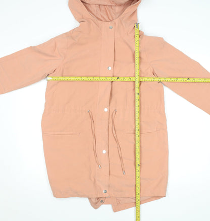 Womens UK Size XS VILA Pink Parka Coat