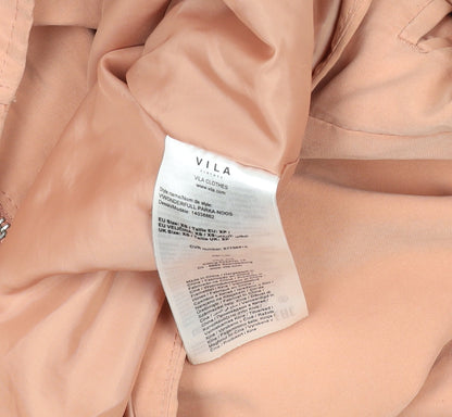 Womens UK Size XS VILA Pink Parka Coat