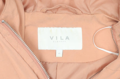 Womens UK Size XS VILA Pink Parka Coat
