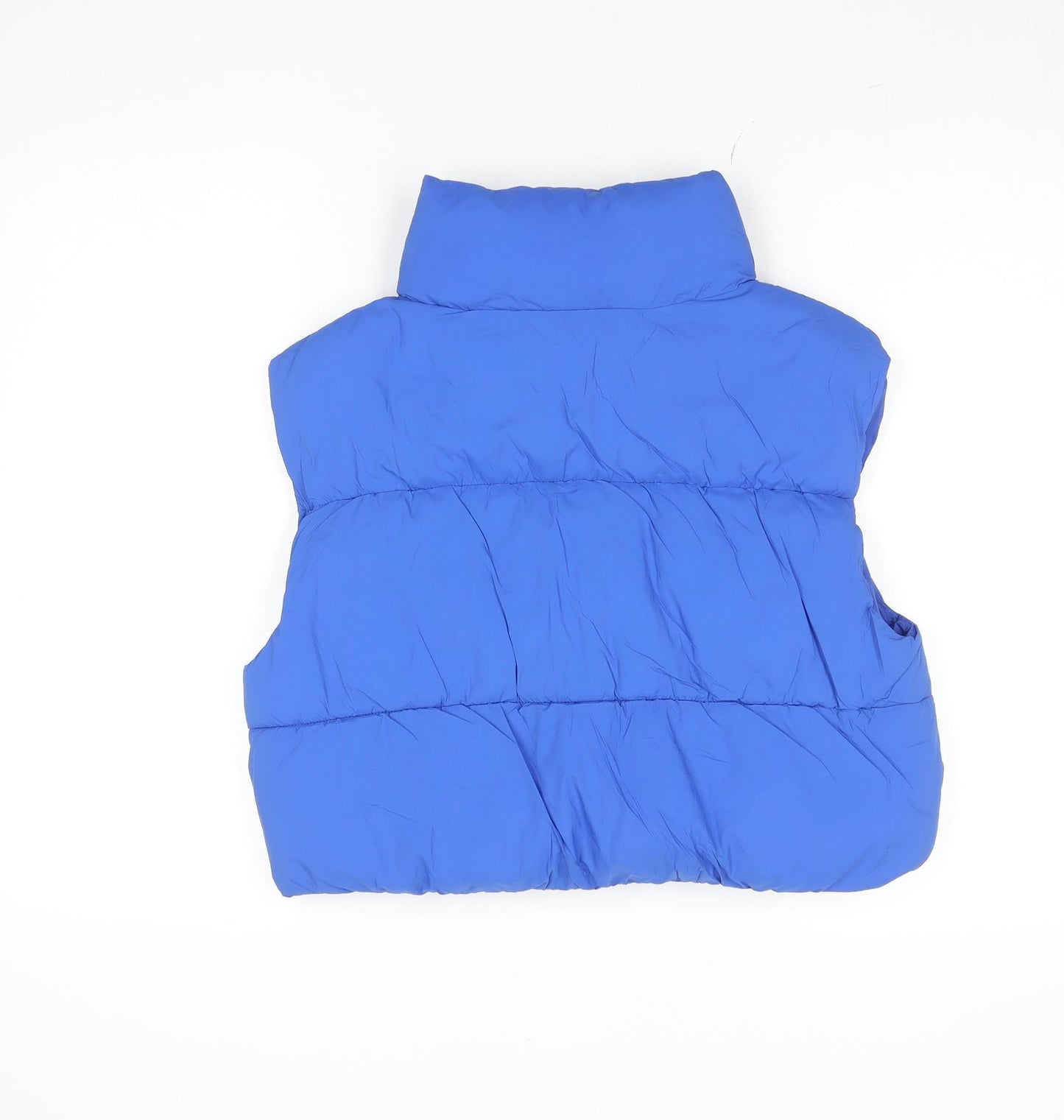 Primark Women Blue Puffer Waistcoat S Quilted Lightweight Sleeveless