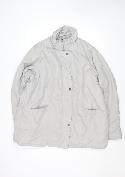Womens UK Size L Unknown Grey Puffer Jacket