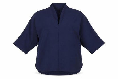 Womens UK Size L Gallery Blue Kimono Blouse