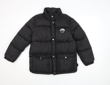 Boys UK Size 11 Years H&M Black Puffer Jacket